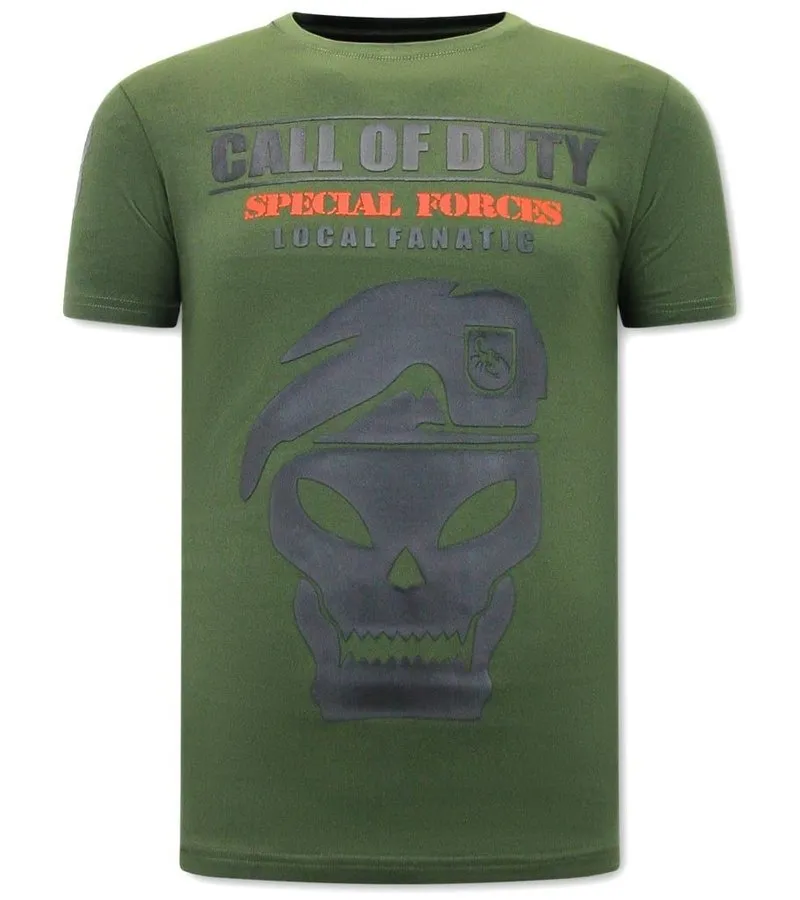 CAMISETAS HOMBRE CALL OF DUTY  VERDE